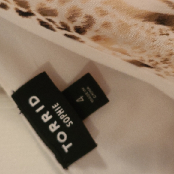 Torrid Size 4 Swing Cami Taupe Animal Print - Picture 3 of 4